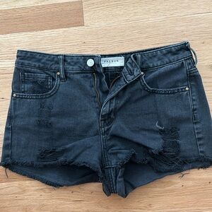 Black Jean Shorts